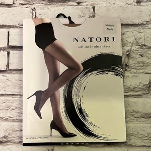 NWT Natori nude soft suede ultra shear pantyhose